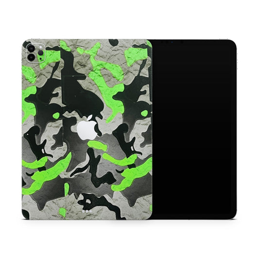 Green Camo 3D Textured Finish Skin For iPad/Tablet