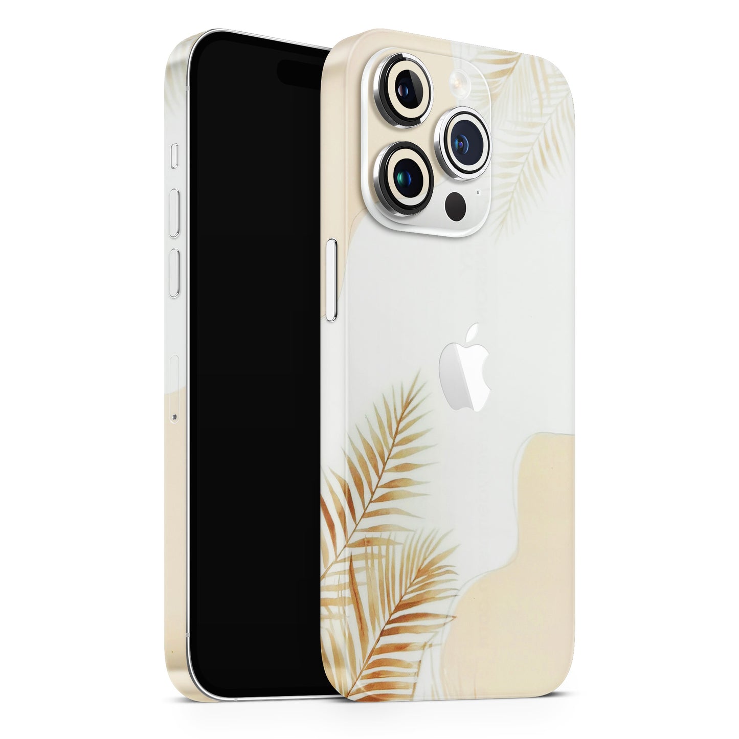 Tranzy Series Gold Petals Abstract Matte Finish Phone Skin