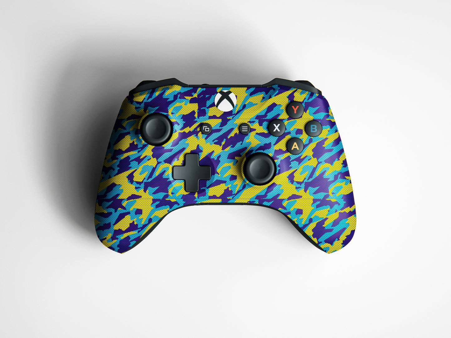 Xbox Series s Yellow And Blue Camouflage Matte Finish Skin