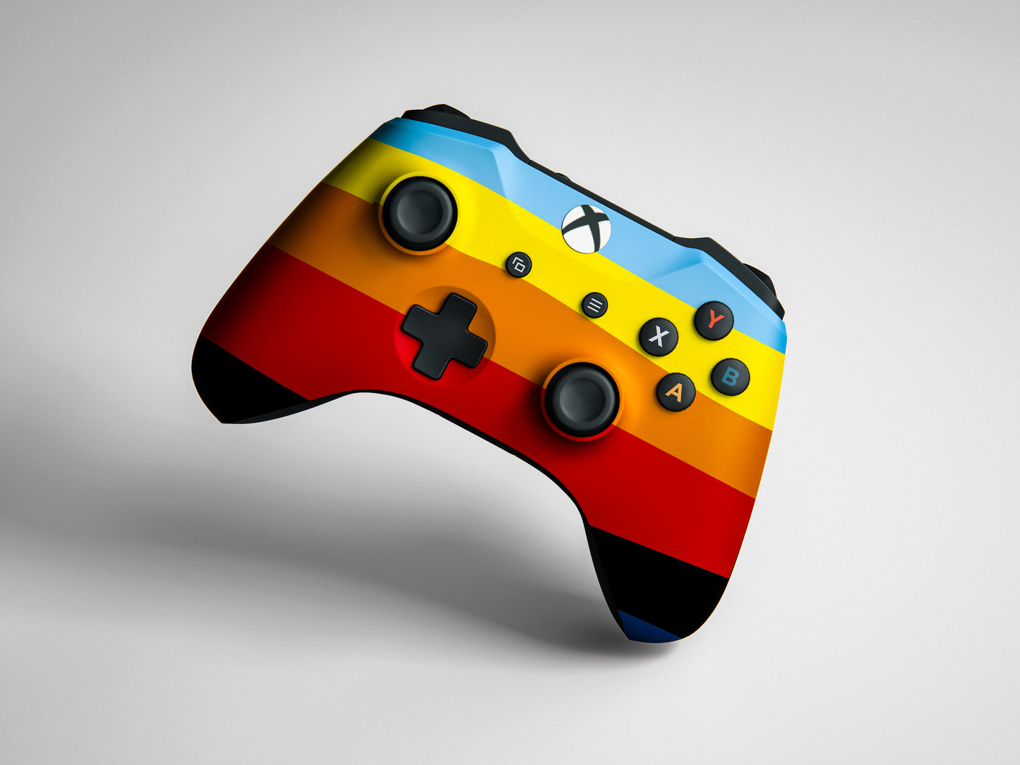 Colourful Striped Matte Finish Controller Skin