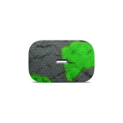 Green And black Camouflage 3D Textured Skin For Charger