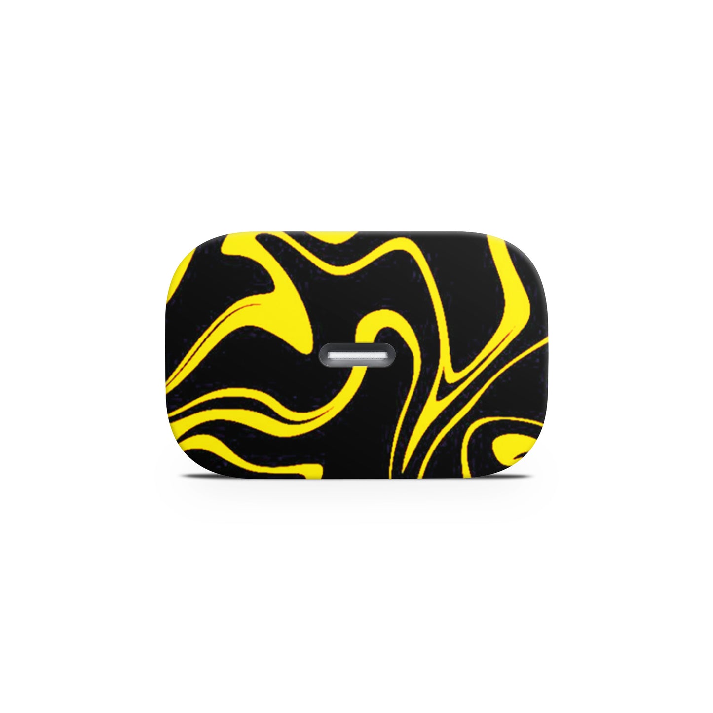 Yellow And Black Abstract Liquid Matte Finish Latest Skin For Charger