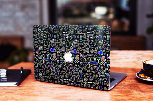 Colourful Doodles Matte Finish Laptop Skin