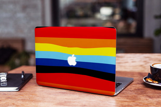 Colourful Striped Matte Finish Latest Laptop Skin