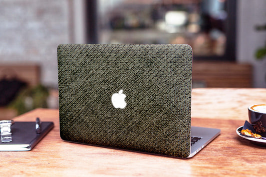 Premium Beige Febric 3D Textured Laptop Skin