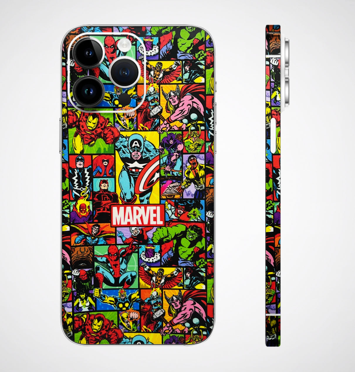 MARVELOUS Comic Characters 3D Embossed Phone Skin