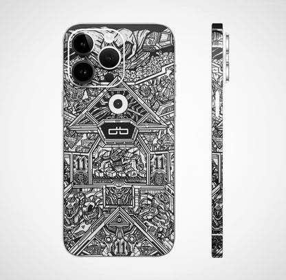 DB Classic Doodling 3D Embossed Phone Skin