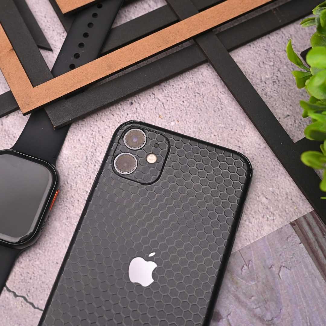 Black honeycomb 3D Textured Phone Skin