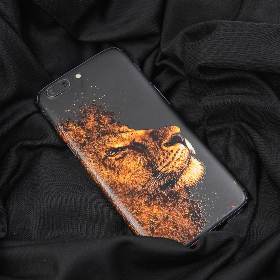 Lion Face 3D Textured Phone Skin