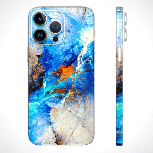 Blue Waves Abstract Matte Finish Phone Skin