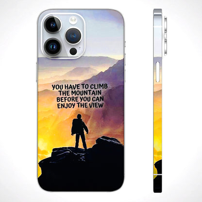 Motivational Hiking Mountain Matte Finish Phone Skin