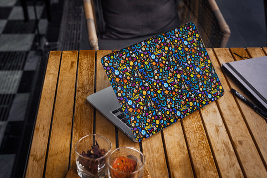 Space Doodles 3D Textured Laptop Skin