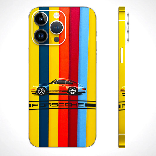 Multicolour Porche 3D Textured Phone Skin