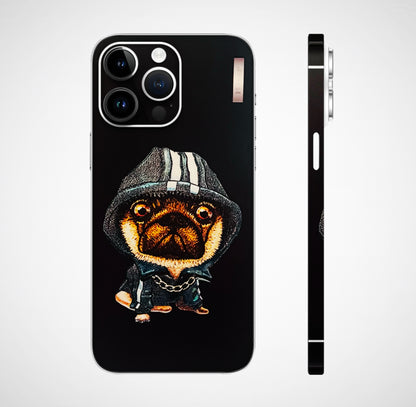 Puppy N Hoodie 3D Embossed Phone Skin