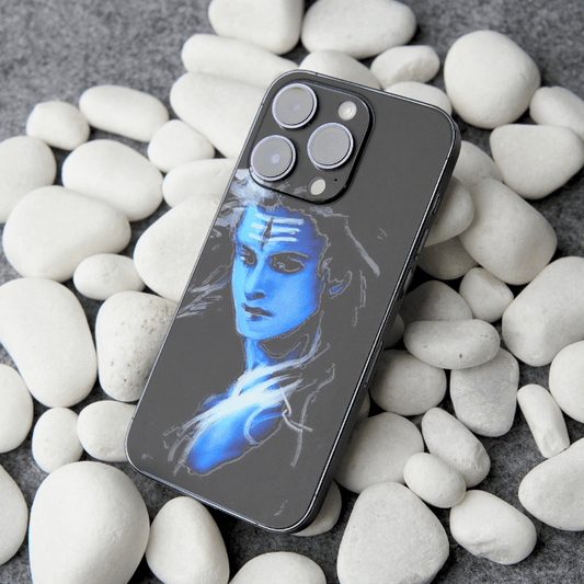 Har Har Mahadev Blue/Black 3D Textured Phone Skin