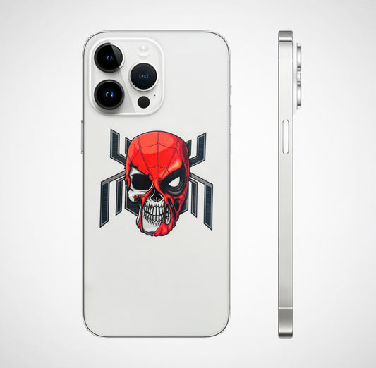 Transparent SkullMan 3D Membrane Embossed Phone Skin