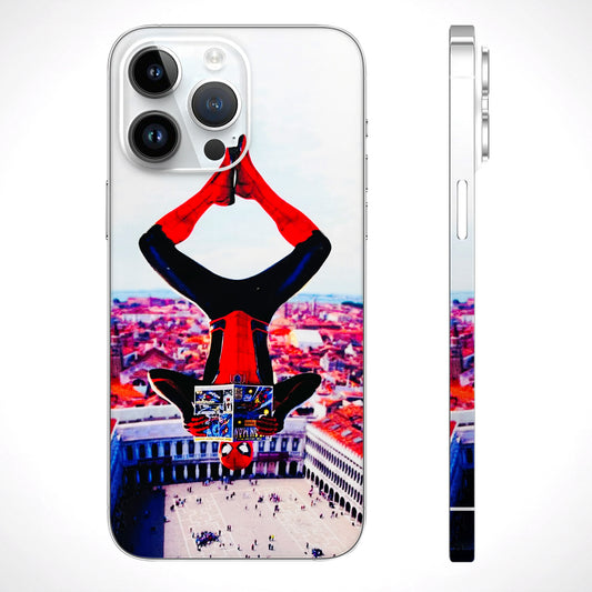 Spiderman Hanging 3D Textured Phone Skin