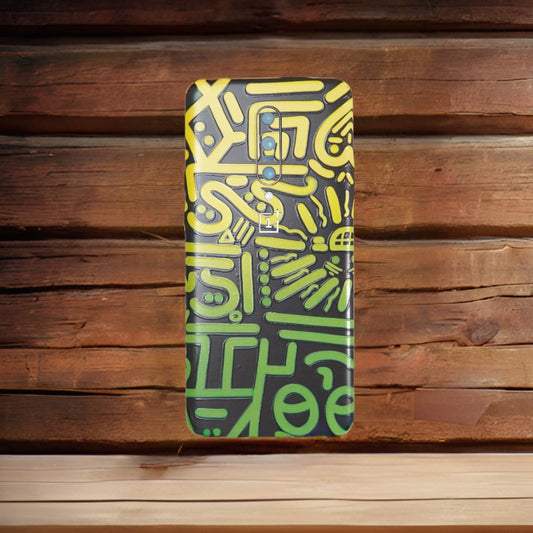 Green Yellow Line Doodle 3D Textured Phone Skin