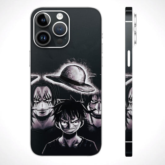 Black Luffy Hat 3D Textured Phone Skin