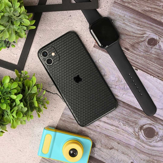 Black honeycomb 3D Textured Phone Skin - Skinly
