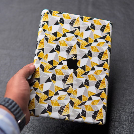 Yellow Grey Tile 3D Textured Skin For iPad/Tablet - Skinly