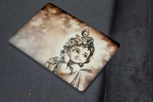 Lord Little Krishna Transparent Matte Finish Latest Laptop Skin
