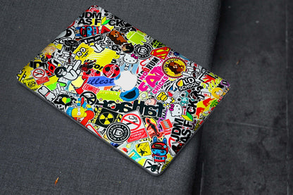 Graffiti Sticker Pattern 3D Textured Laptop Skin