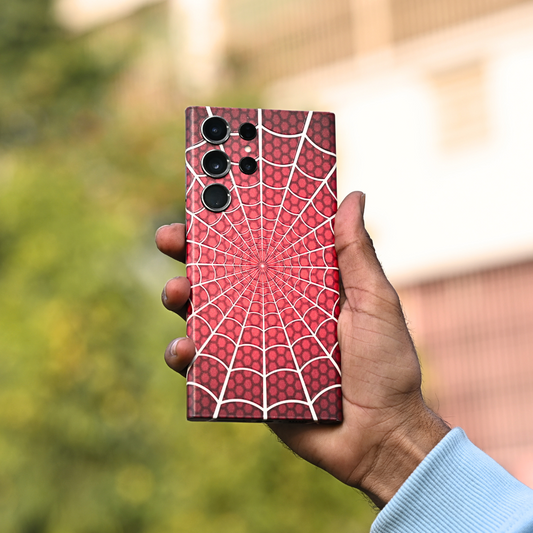 Classic Spidey Web 3D Textured Phone Skin