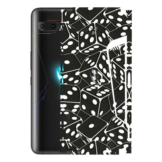 ASUS Phone Skins (All Models) - Big Black Dices - 3D Embossed Finish (L-106) Asus ROG Phone 2