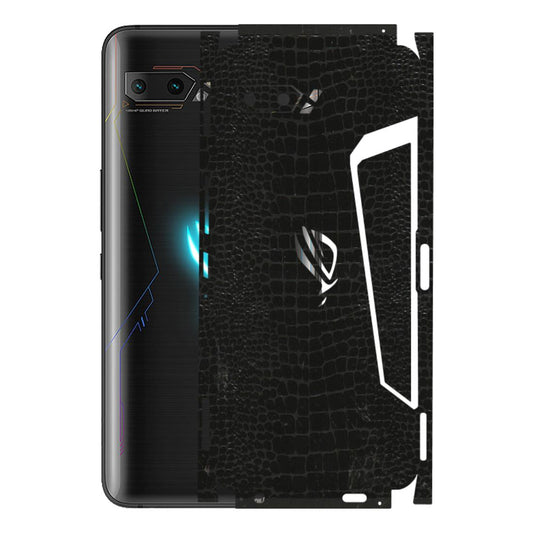 ASUS Phone Skins (All Models) - Snake Leather Black - 3D Embossed Finish (L-107) Asus ROG Phone 2