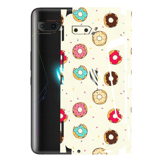 ASUS Phone Skins (All Models) - Mini Donuts Doodle Art - 3D Embossed Finish (L-122) Asus ROG Phone 2