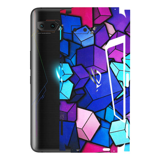 ASUS Phone Skins (All Models) - Cube Doodle - 3D Embossed Finish (L-141) Asus ROG Phone 2