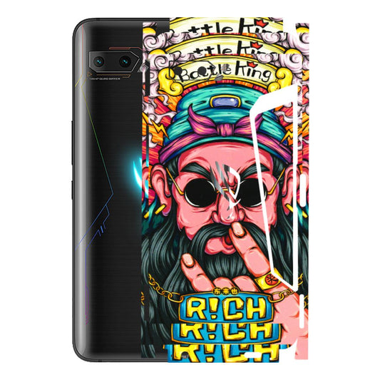 ASUS Phone Skins (All Models) - Battle King Dude Face - 3D Embossed Finish (L-178) Asus ROG Phone 2