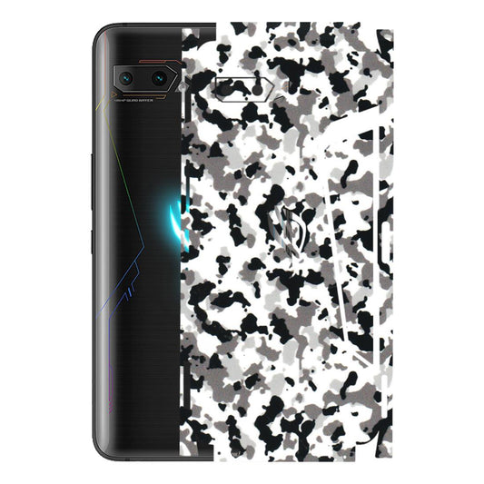 ASUS Phone Skins (All Models) - White Black Camouflage - 3D Embossed Finish (L-18) Asus ROG Phone 2