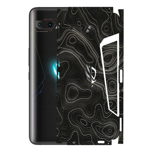 ASUS Phone Skins (All Models) - Black Swirl - 3D Embossed Finish (L-196) Asus ROG Phone 2