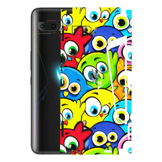 ASUS Phone Skins (All Models) - Cute Fluffy Birds - 3D Embossed Finish (L-213) Asus ROG Phone 2