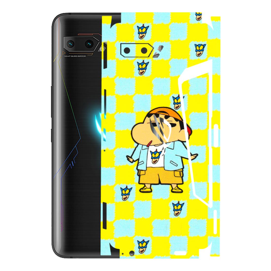 ASUS Phone Skins (All Models) - Yellow Blue Shinchan Cute - 3D Embossed Finish (L-221) Asus ROG Phone 2