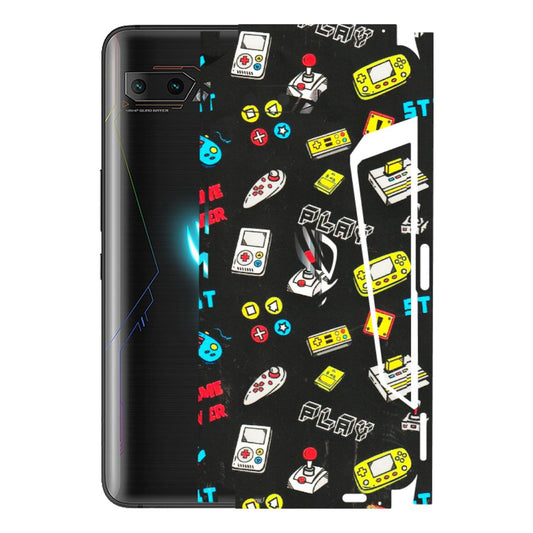 ASUS Phone Skins (All Models) - Gaming Doodles - 3D Embossed Finish (L-224) Asus ROG Phone 2