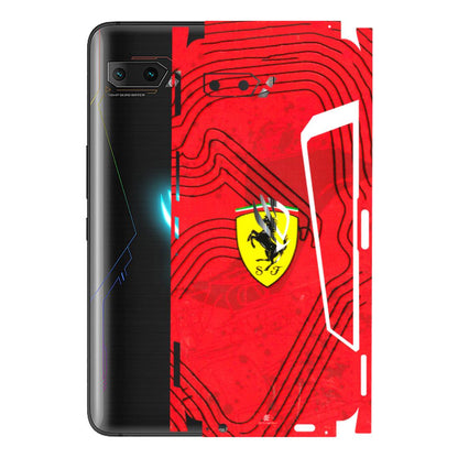 ASUS Phone Skins (All Models) - Red Ferrari Logo Stylish - 3D Embossed Finish (L-238) Asus ROG Phone 2