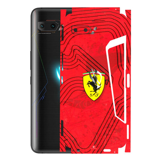 ASUS Phone Skins (All Models) - Red Ferrari Logo Stylish - 3D Embossed Finish (L-238) Asus ROG Phone 2
