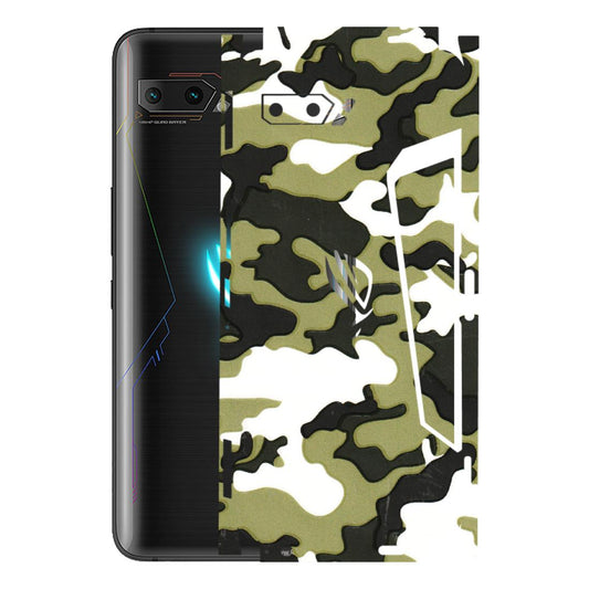 ASUS Phone Skins (All Models) - Camouflages White And Green - 3D Embossed Finish (L-243) Asus ROG Phone 2