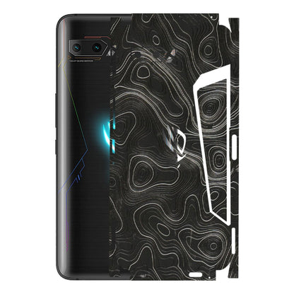 ASUS Phone Skins (All Models) - Abstract White Line Map - 3D Embossed Finish (L-269) Asus ROG Phone 2