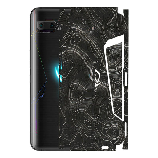 ASUS Phone Skins (All Models) - Abstract White Line Map - 3D Embossed Finish (L-269) Asus ROG Phone 2