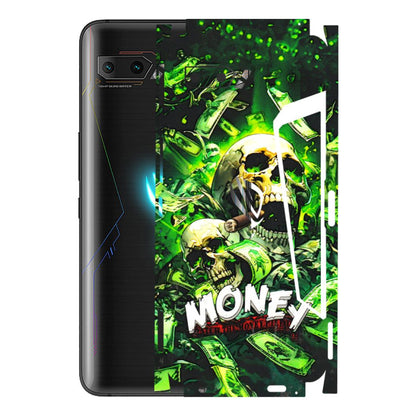 ASUS Phone Skins (All Models) - Skull Money - 3D Embossed Finish (L-303) Asus ROG Phone 2