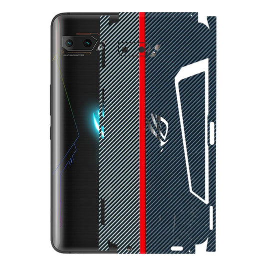 ASUS Phone Skins (All Models) - Blue Sober Lines - 3D Embossed Finish (L-305) Asus ROG Phone 2