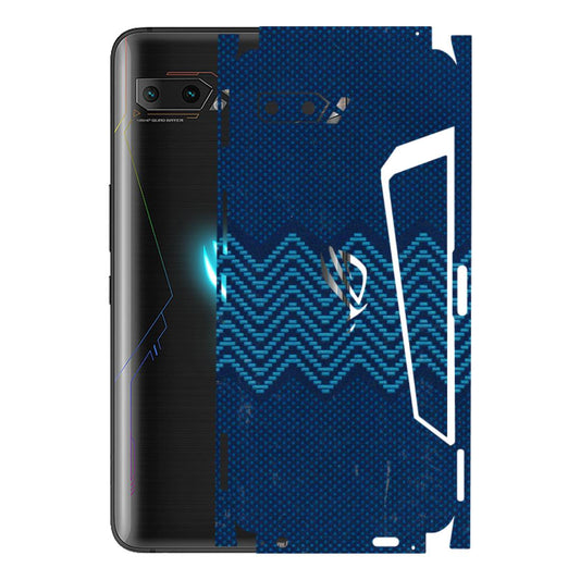 ASUS Phone Skins (All Models) - Blue Sober Waves - 3D Embossed Finish (L-306) Asus ROG Phone 2