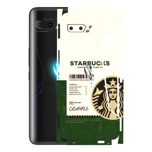 ASUS Phone Skins (All Models) - Starbucks Barcode - 3D Embossed Finish (L-308) Asus ROG Phone 2