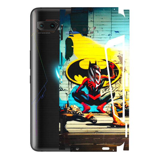 ASUS Phone Skins (All Models) - New Spiderman Bat Logo - 3D Embossed Finish (L-309) Asus ROG Phone 2