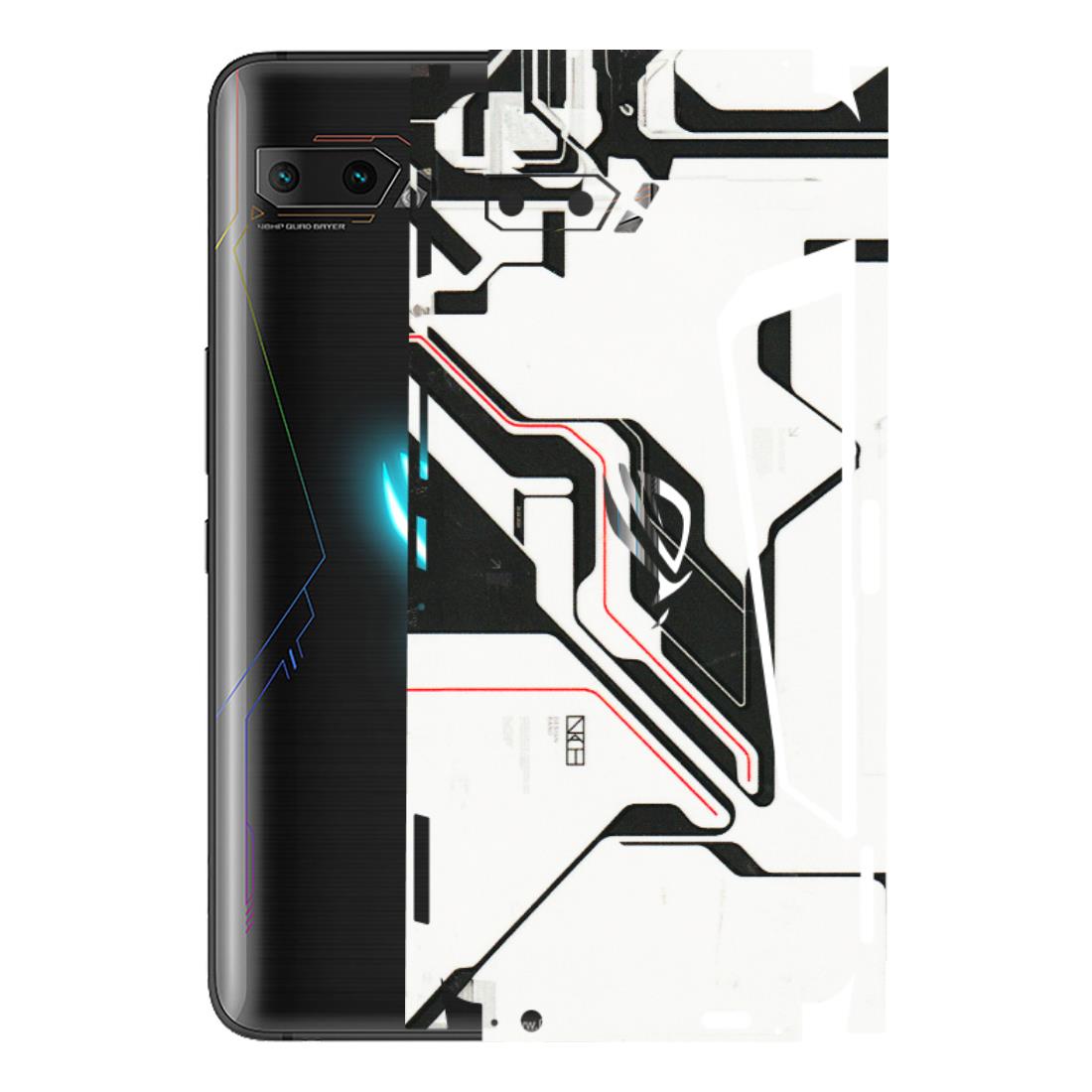 ASUS Phone Skins (All Models) - White Techy Logo - 3D Embossed Finish (L-312) Asus ROG Phone 2