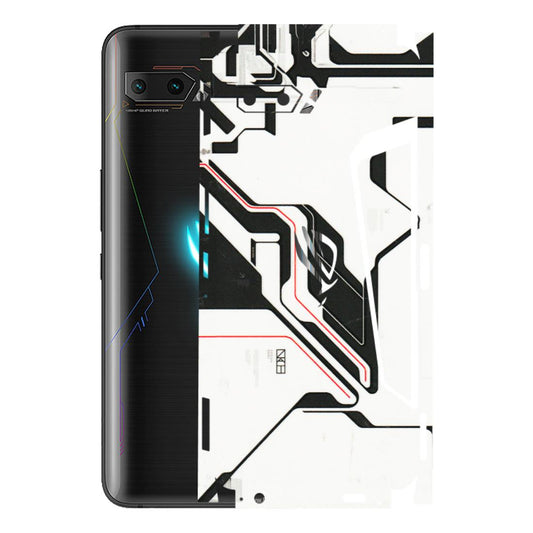ASUS Phone Skins (All Models) - White Techy Logo - 3D Embossed Finish (L-312) Asus ROG Phone 2